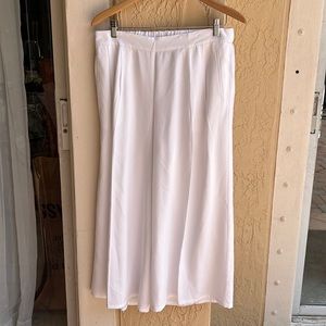 EILEEN FISHER TENCEL™ Ponte Cropped Wide-Leg Pants in White Size Medium